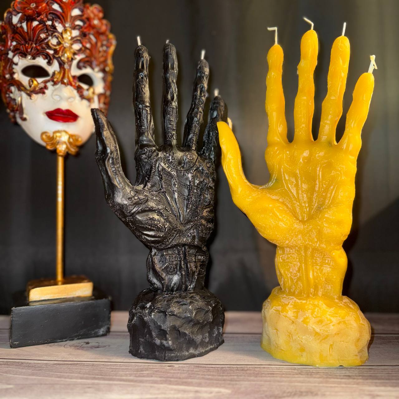 Magical Candle "Hand of Glory" Yellow: Intellectual power, success in learning.