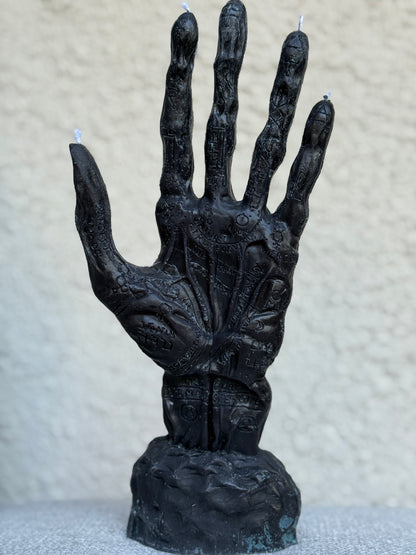 Magical Candle "Hand of Glory" Black: Removes negative energy, protection.