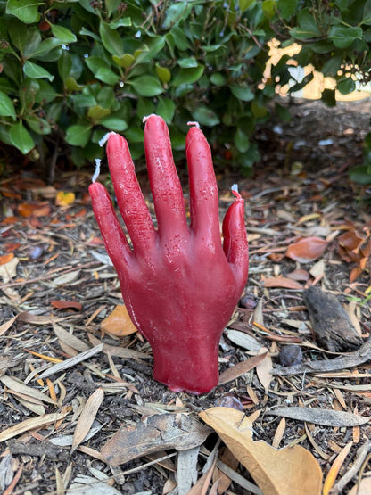 Magical Candle "Dead Hand" Red: Energy, passion, love.