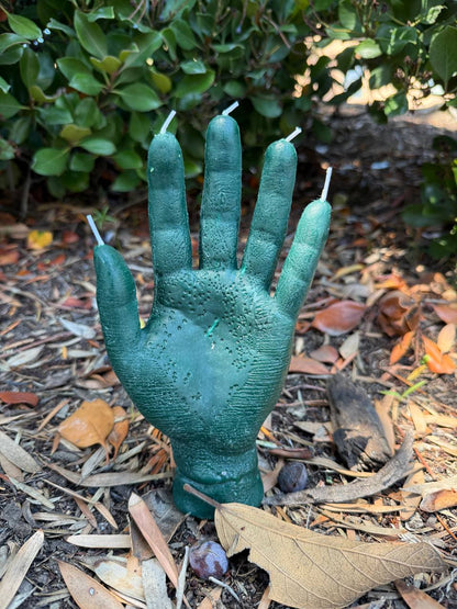 Magical Candle "Dead Hand" Green: Financial success, prosperity.
