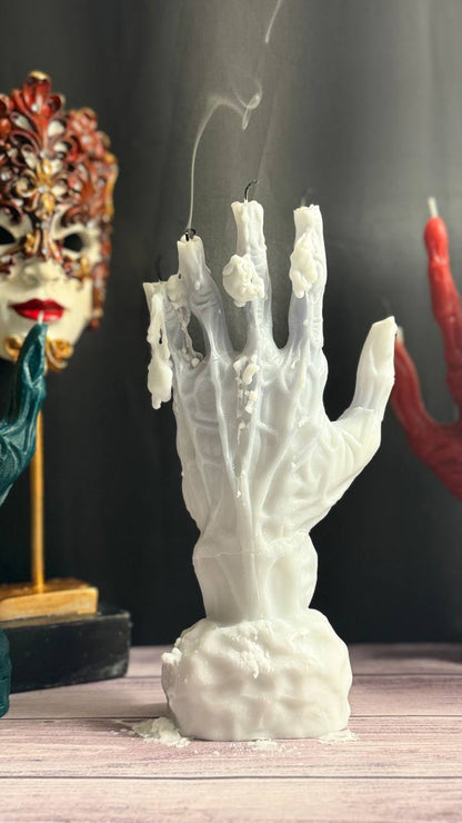 Magical Candle "Hand of Glory" White: Universal, for pure intentions.