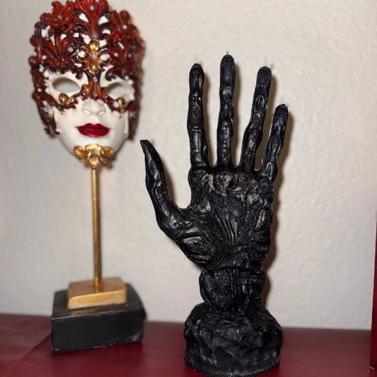 Magical Candle "Hand of Glory" Black: Removes negative energy, protection.
