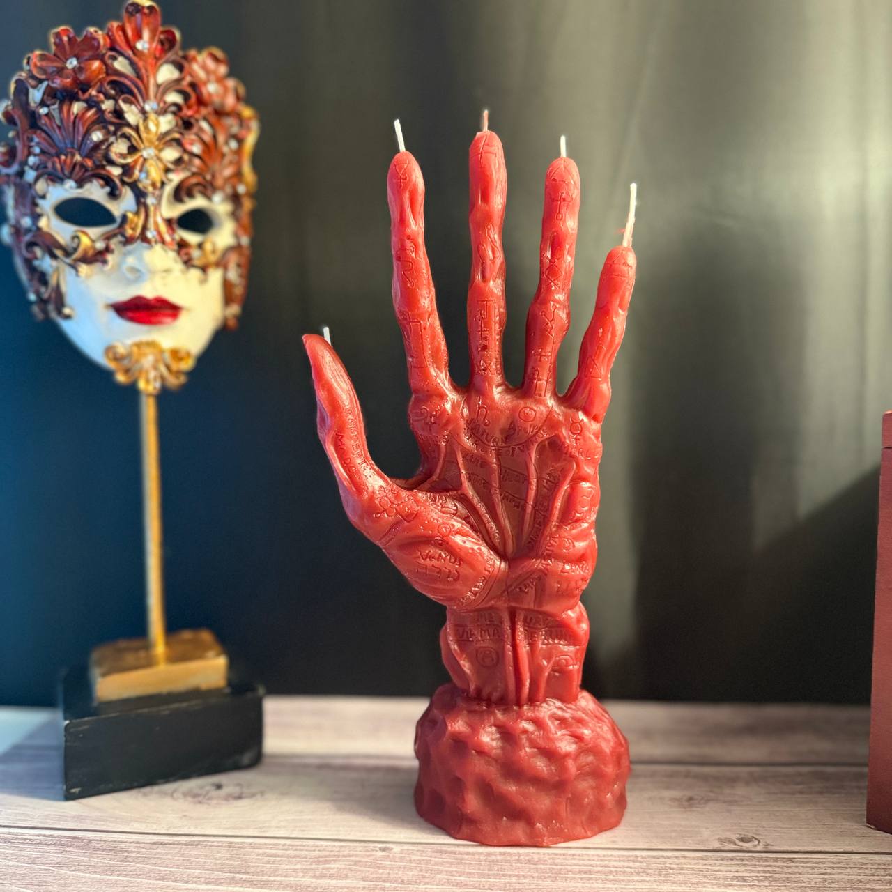 Magical Candle "Hand of Glory" Red: Energy, passion, love.