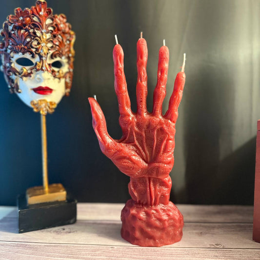 Magical Candle "Hand of Glory" Red: Energy, passion, love.