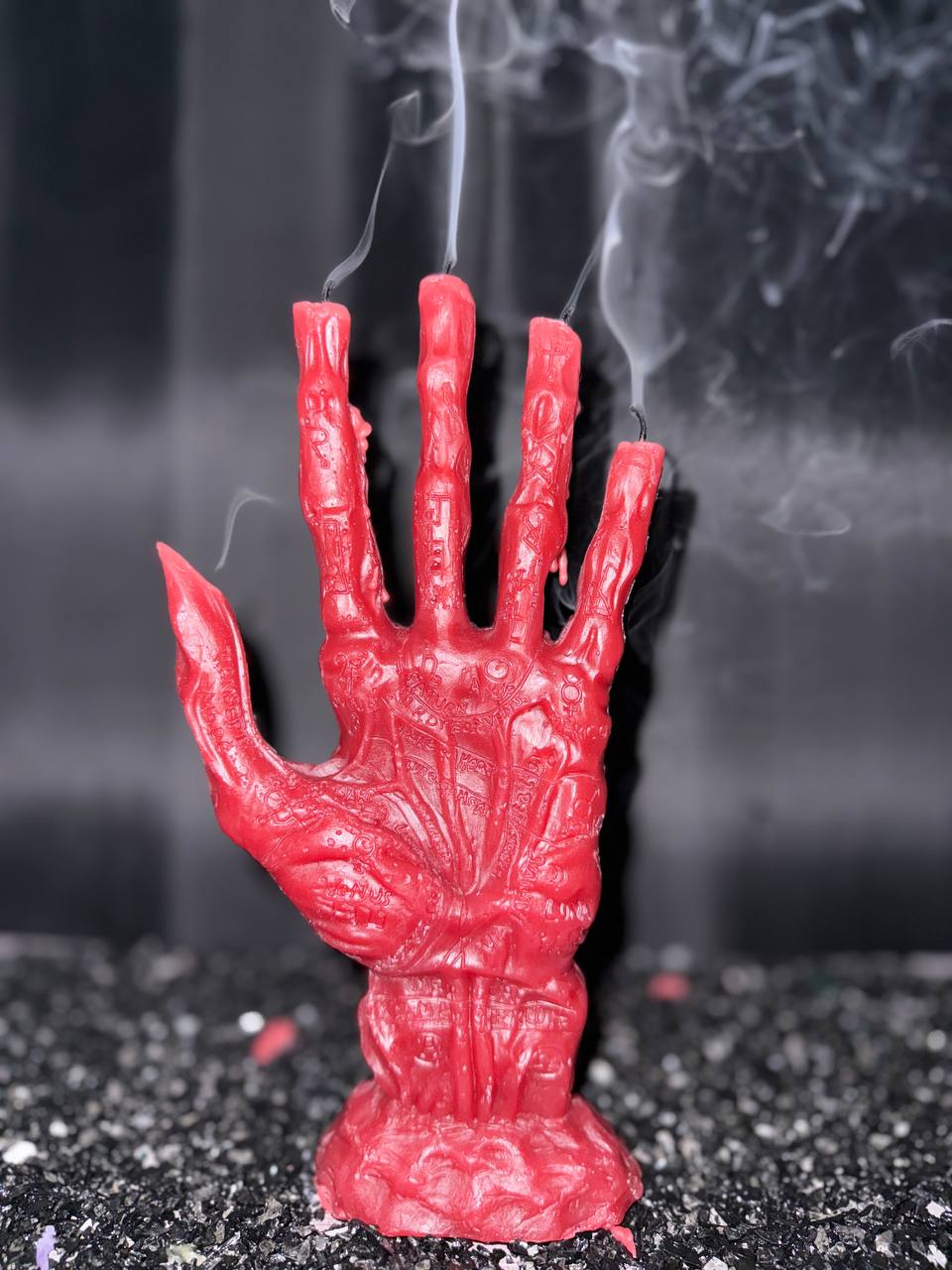 Magical Candle "Hand of Glory" Red: Energy, passion, love.
