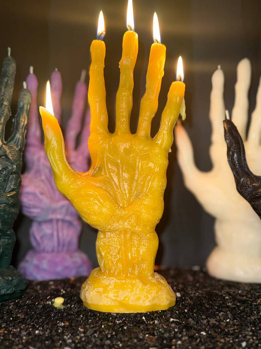 Magical Candle "Hand of Glory" Yellow: Intellectual power, success in learning.