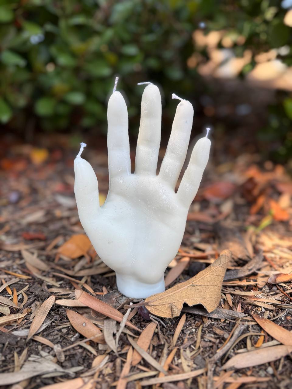 Magical Candle "Dead Hand" White: Universal, for pure intentions.
