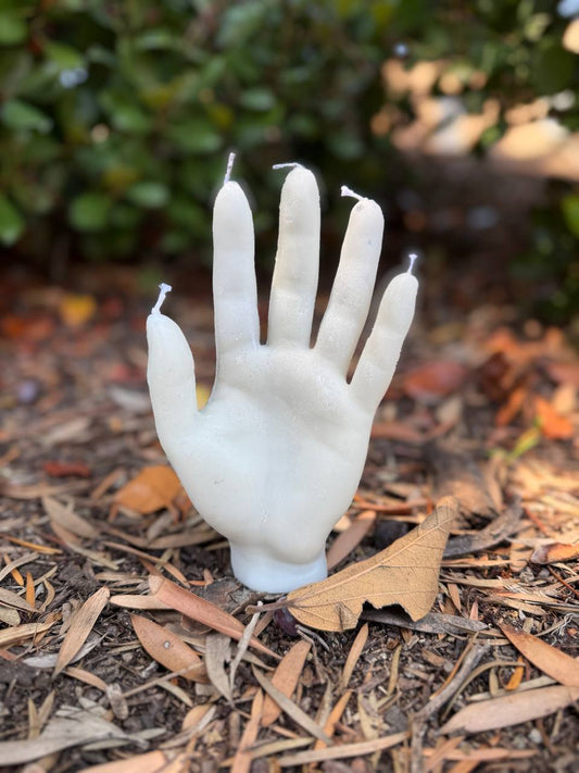 Magical Candle "Dead Hand" White: Universal, for pure intentions.