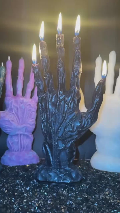 Magical Candle "Hand of Glory" Black: Removes negative energy, protection.