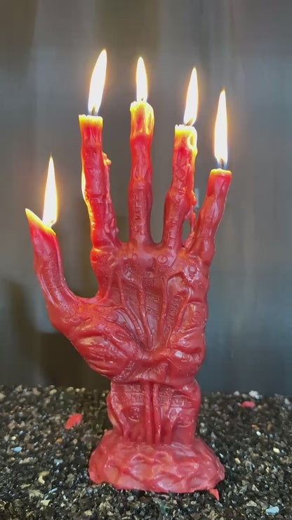 Magical Candle "Hand of Glory" Red: Energy, passion, love.